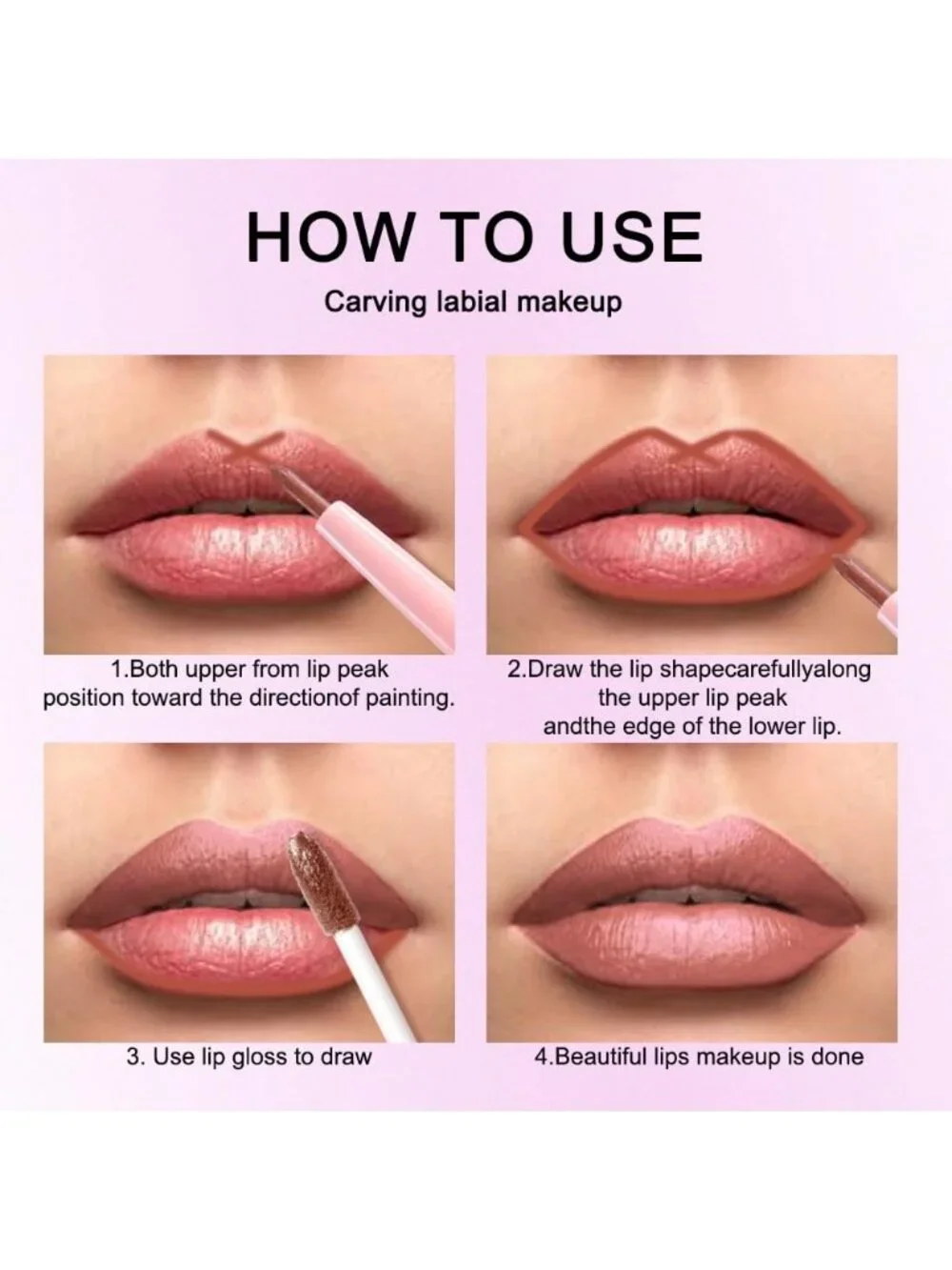 Womens 27# Nude Gold-Glitter Metallic Glitter Liquid Lipstick lippies Lip Gloss
